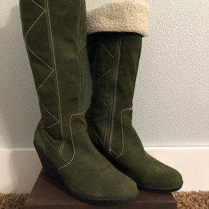 Green Over the Knee Boots
